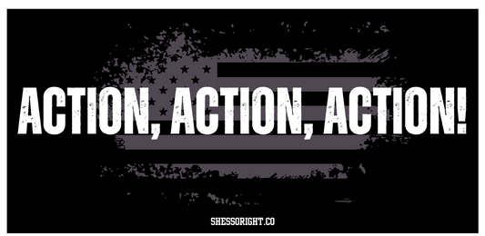 Action, Action, Action! Bumper Sticker