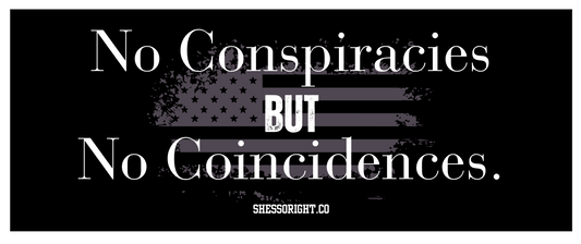 No Conspiracies But No Coincidences Bumper Sticker
