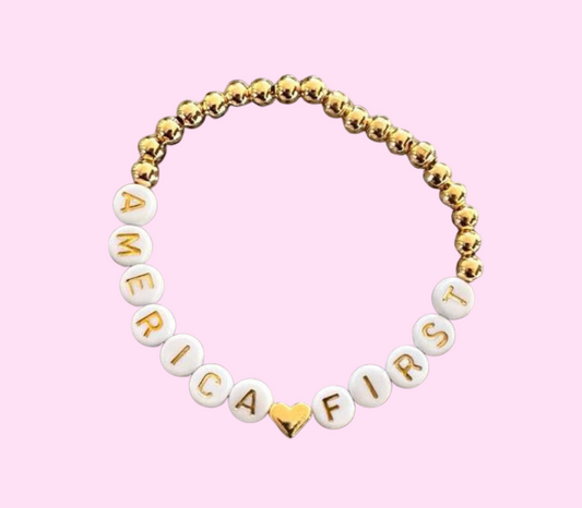America First 14K Gold-Filled Bead Bracelet